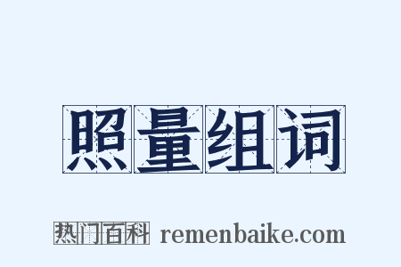 照量组词是什么意思的图片